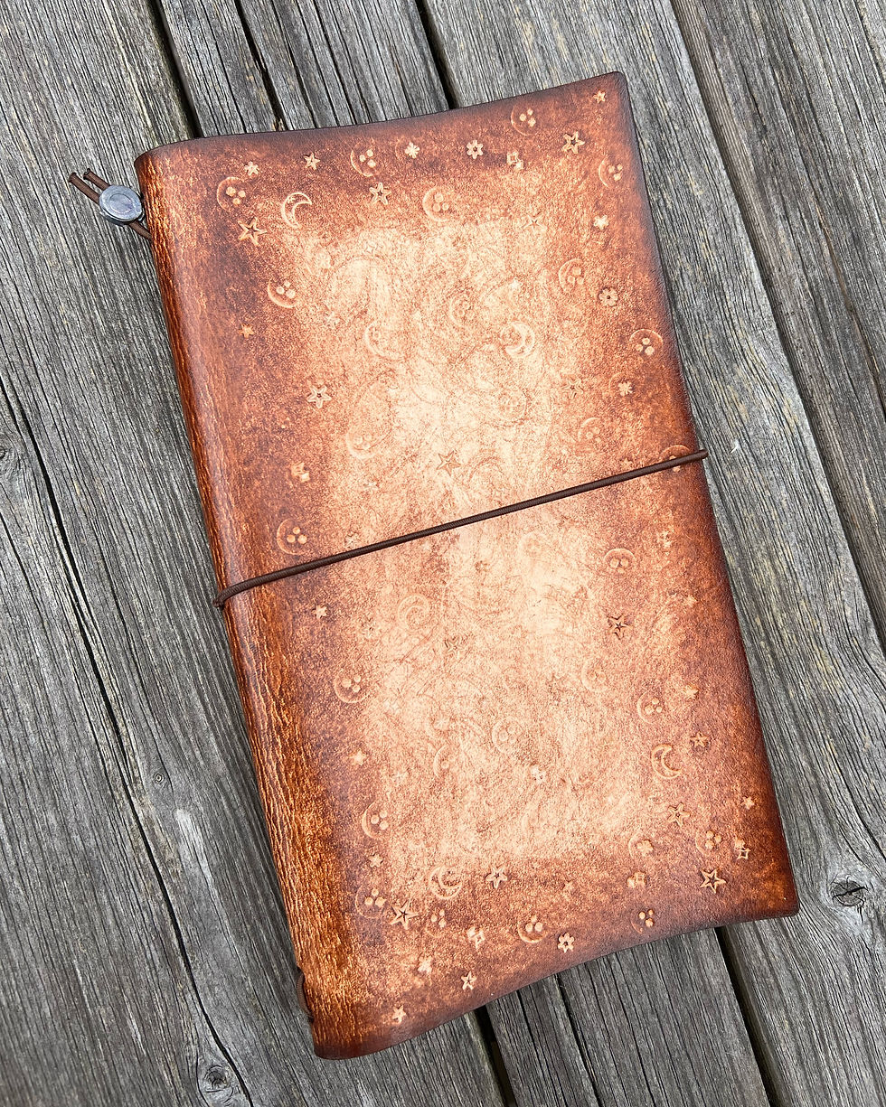 Luxe Travelers Notebook cover regular size - Ster en maan