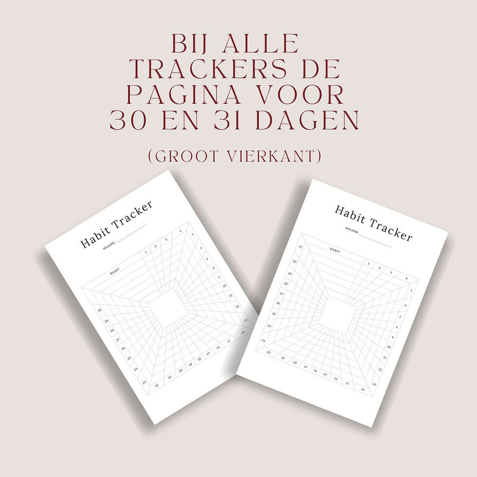 Thumbnail: Habit tracker bundel - Journal print pagina's