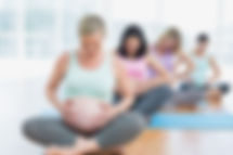 Pregnant women exercising