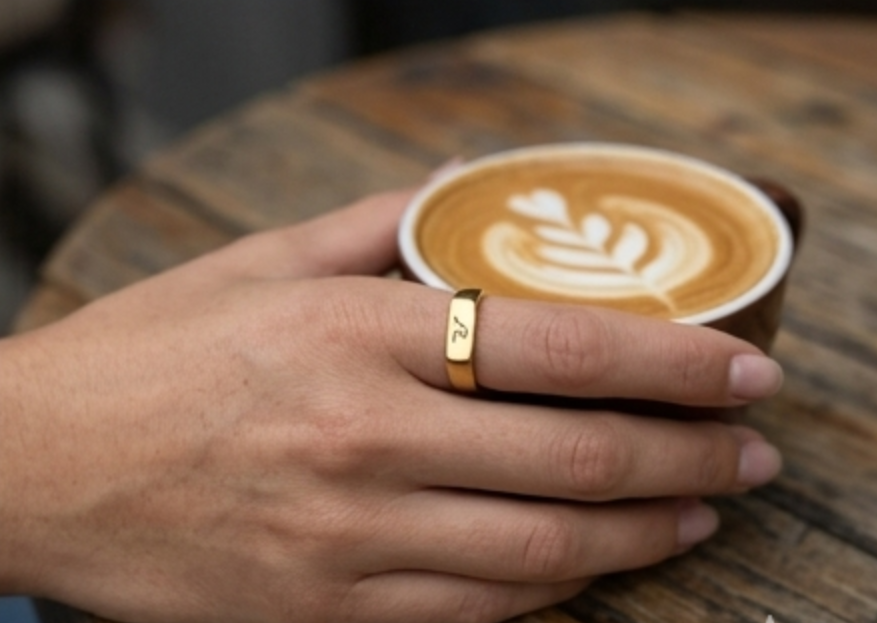 Personalized Minimalist Bar Ring