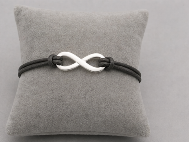 Personalized Infinity Bracelet Custom Engraved Name Adjustable Cord Gold Silver