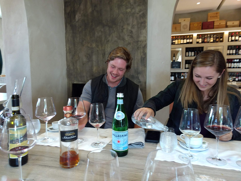 Wine tasting at Cecchi Winery