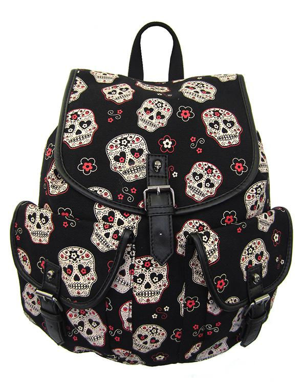 Banned Alternative Sugar Skull Backpack