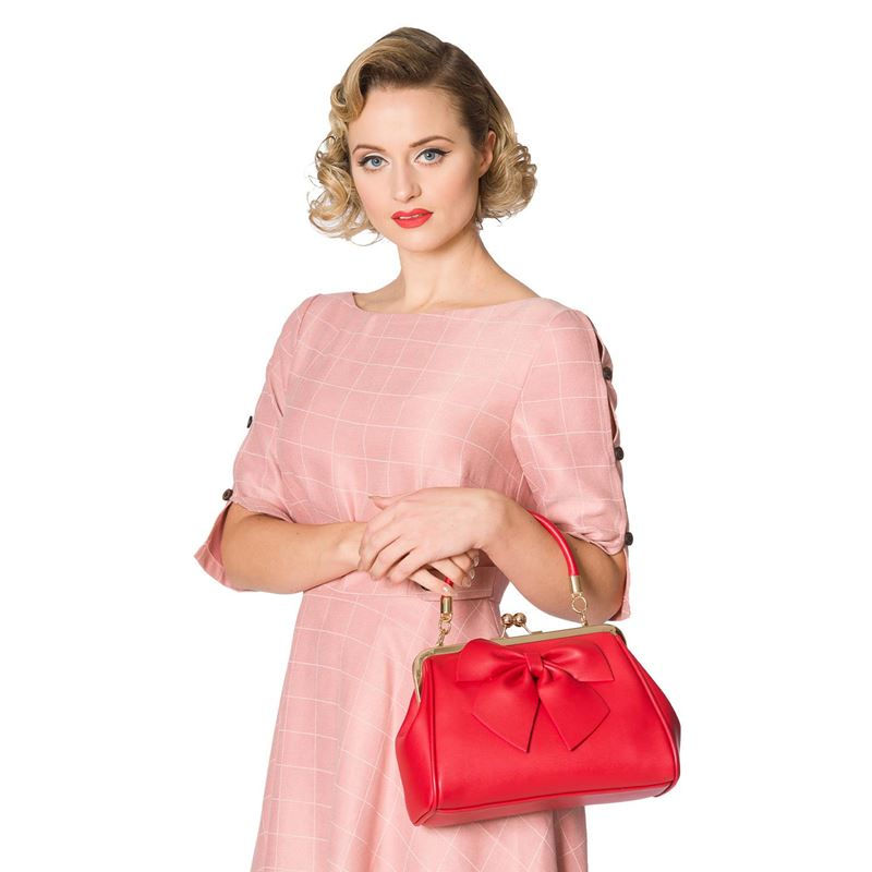 Thumbnail: Banned Retro Lockwood Bow Red Handbag
