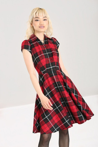 fitted lace wedding dress Amazon.com: Hell Bunny Irvine Tartan 1950's Vintage Retro Dress main image 0