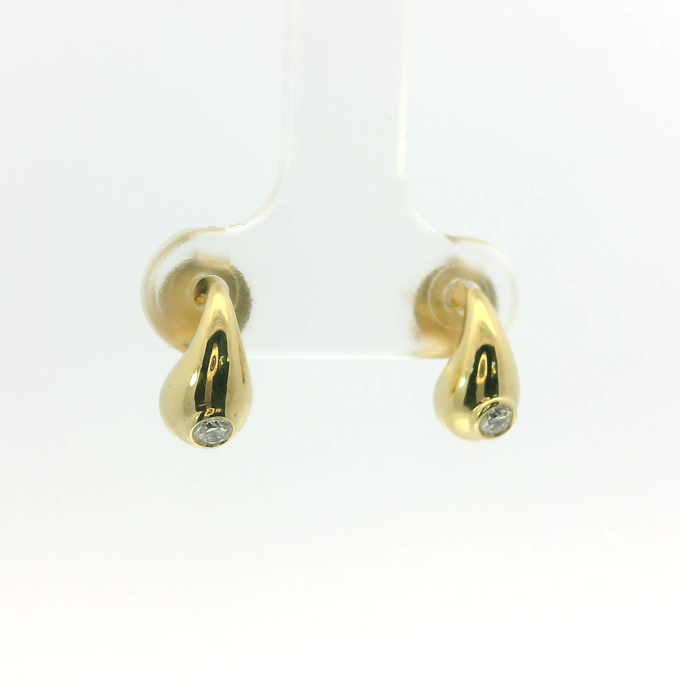 Thumbnail: Small TearDrop Diamonds Earring