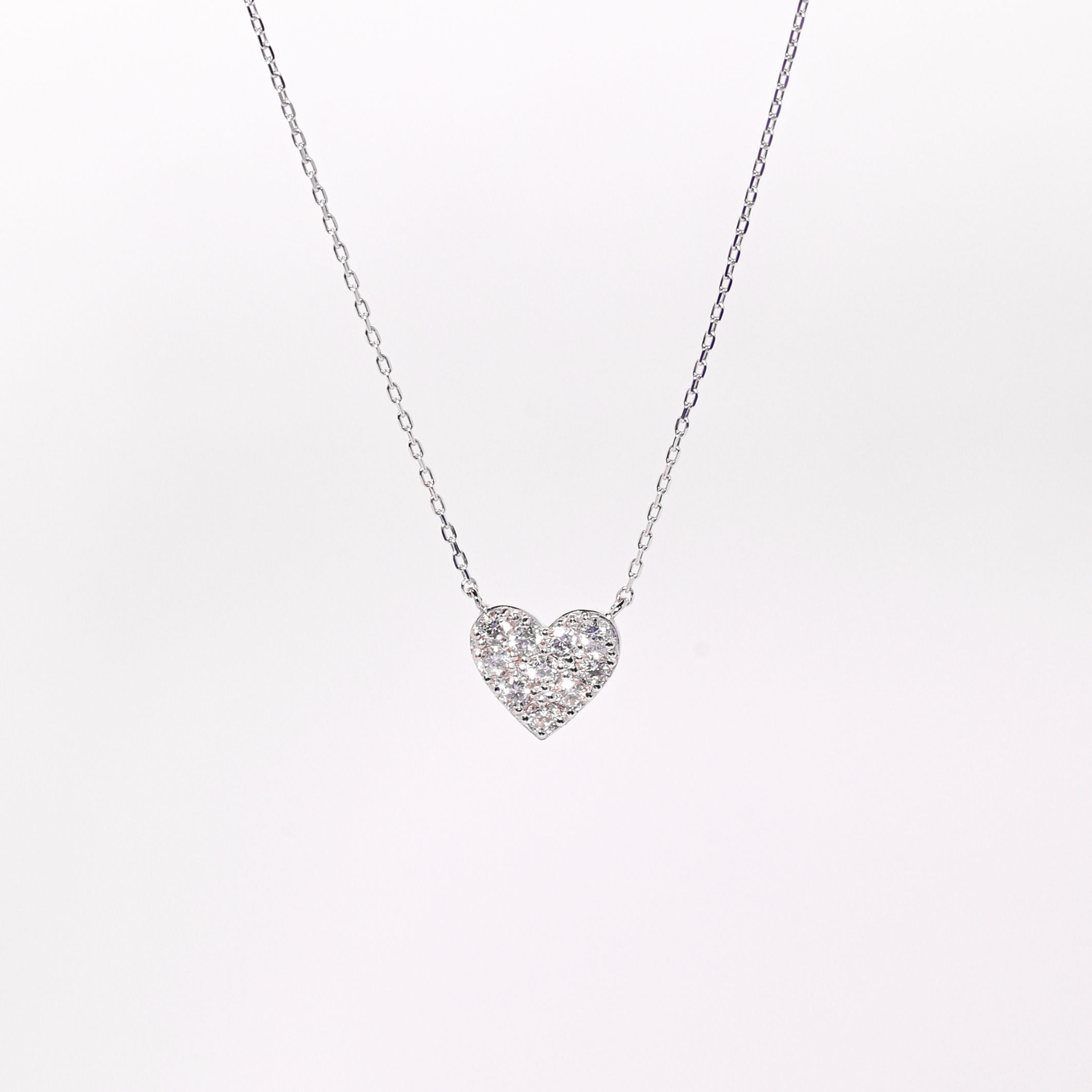 Heart Diamonds Necklace WG