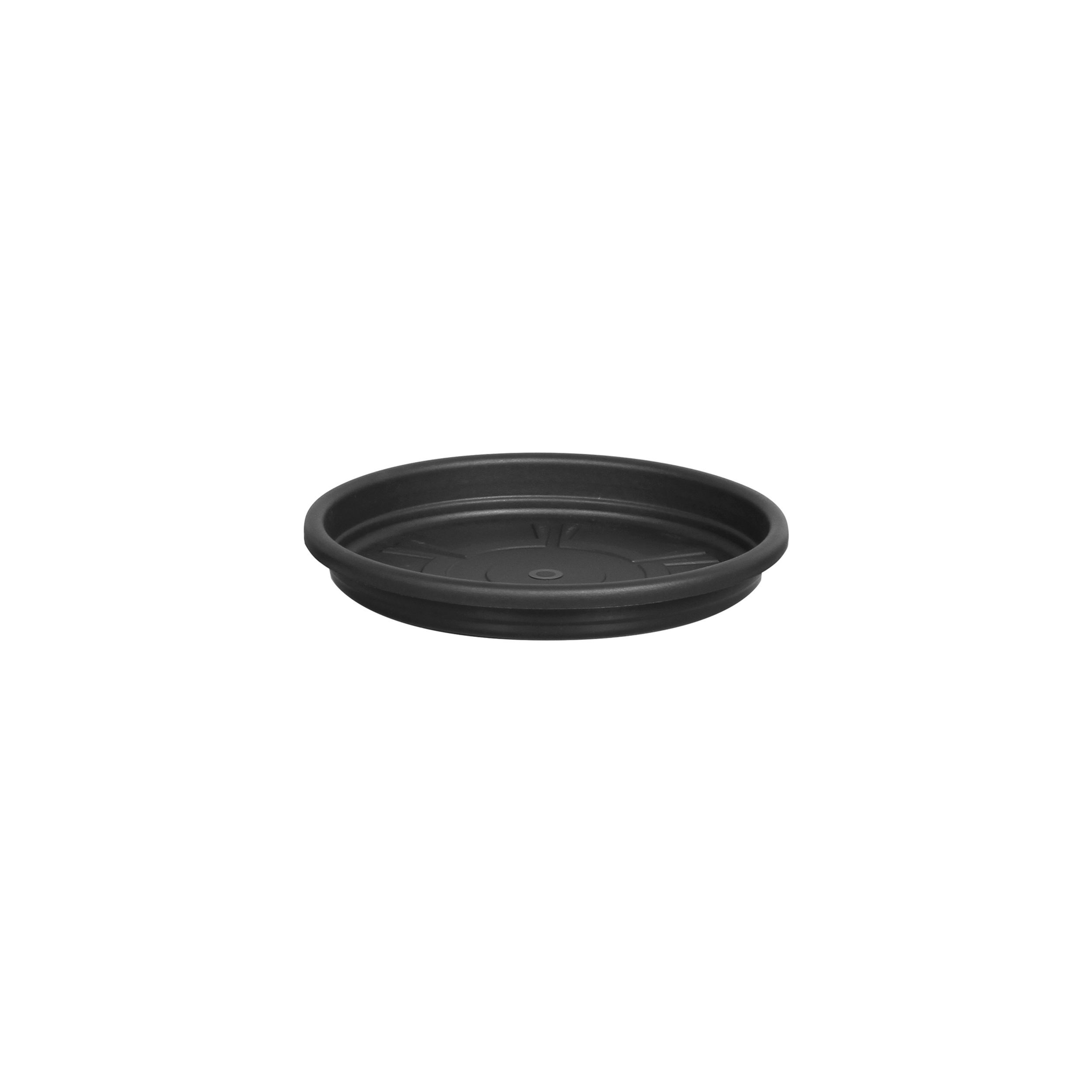PRATO DE VASO REDONDO 22 CM PRETO RISCHIOTO