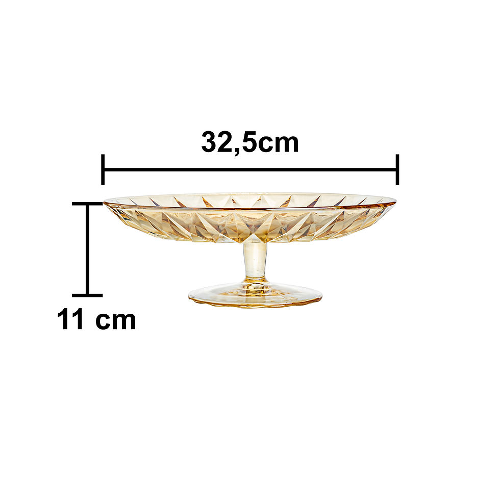 Miniatura: CENTRO DE MESA FRUTEIRA DE VIDRO 32,5X11CM ÂMBAR FFBZ191216 FORT HOME
