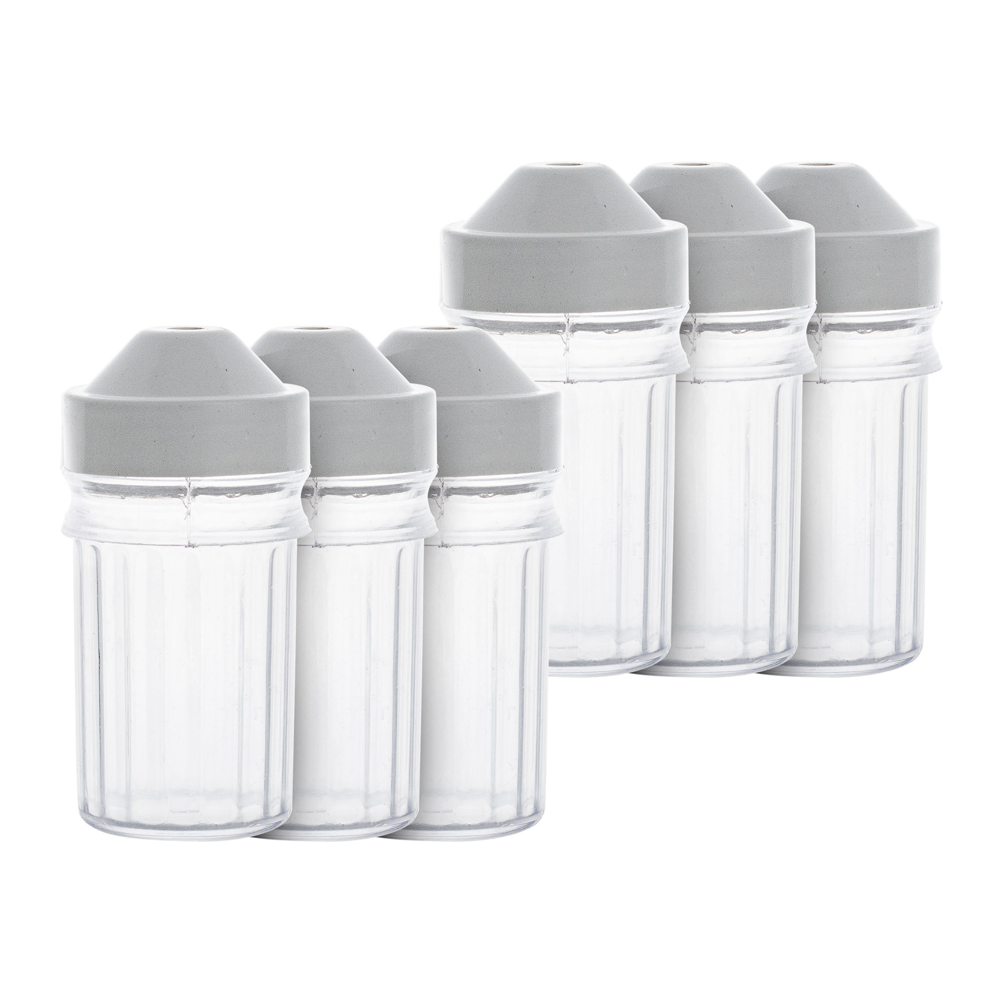 CAIXA DE PALITEIRO DE MESA BRANCO 60ML Ø3,5x8,1cm 6 PEÇAS ARCA PLAST