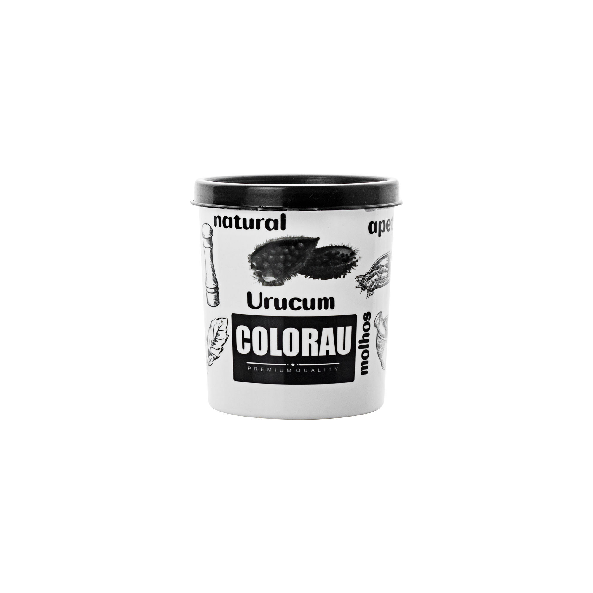 POTE MULTIUSO CONDIMENTO BLACK 200ML PREMIUM DECORADO COLORAU BPA FREE PEDREIRA