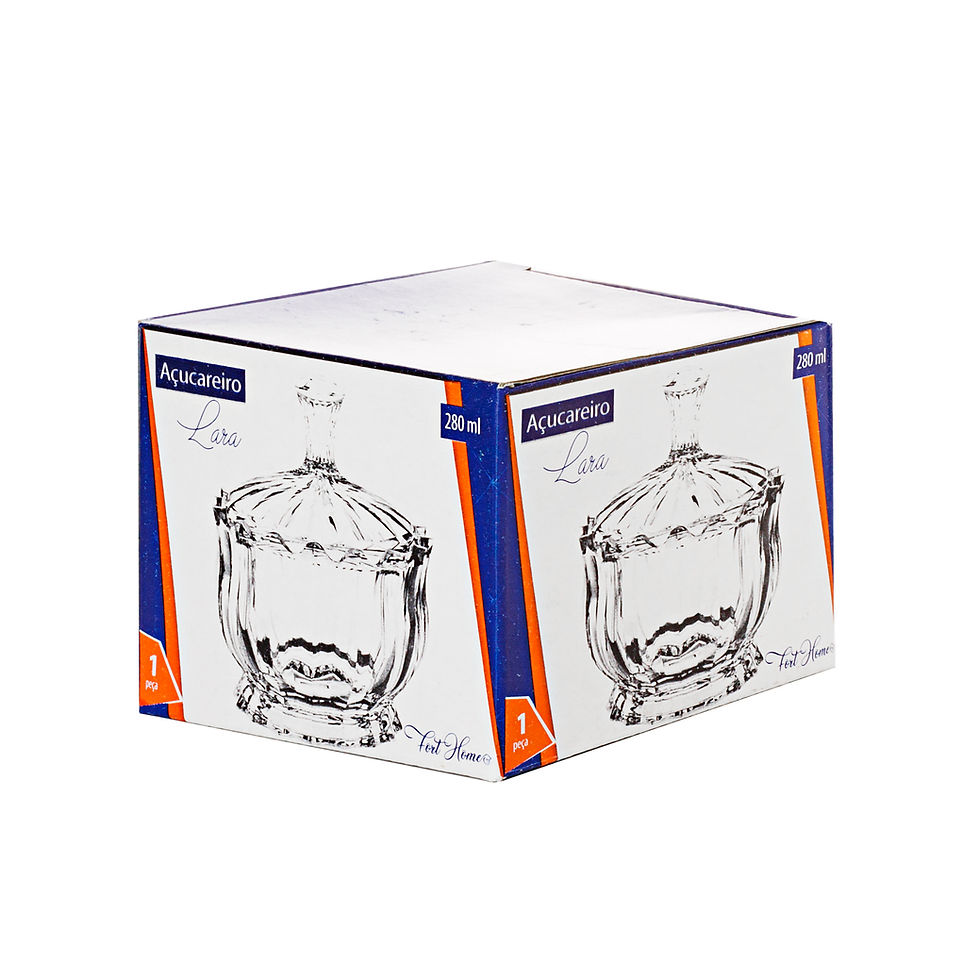 Miniatura: BOMBONIERE C/ TAMPA DE VIDRO LARA 280ML FORT HOME FFBZ190669