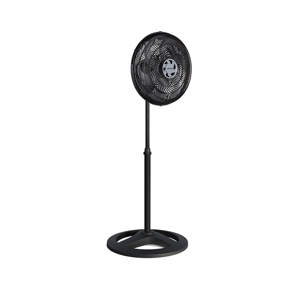 Miniatura: VENTILADOR OSCILANTE DE COLUNA TURBO 6 PÁS 40CM PRETO 80W 220V PREMIUM VENTISOL