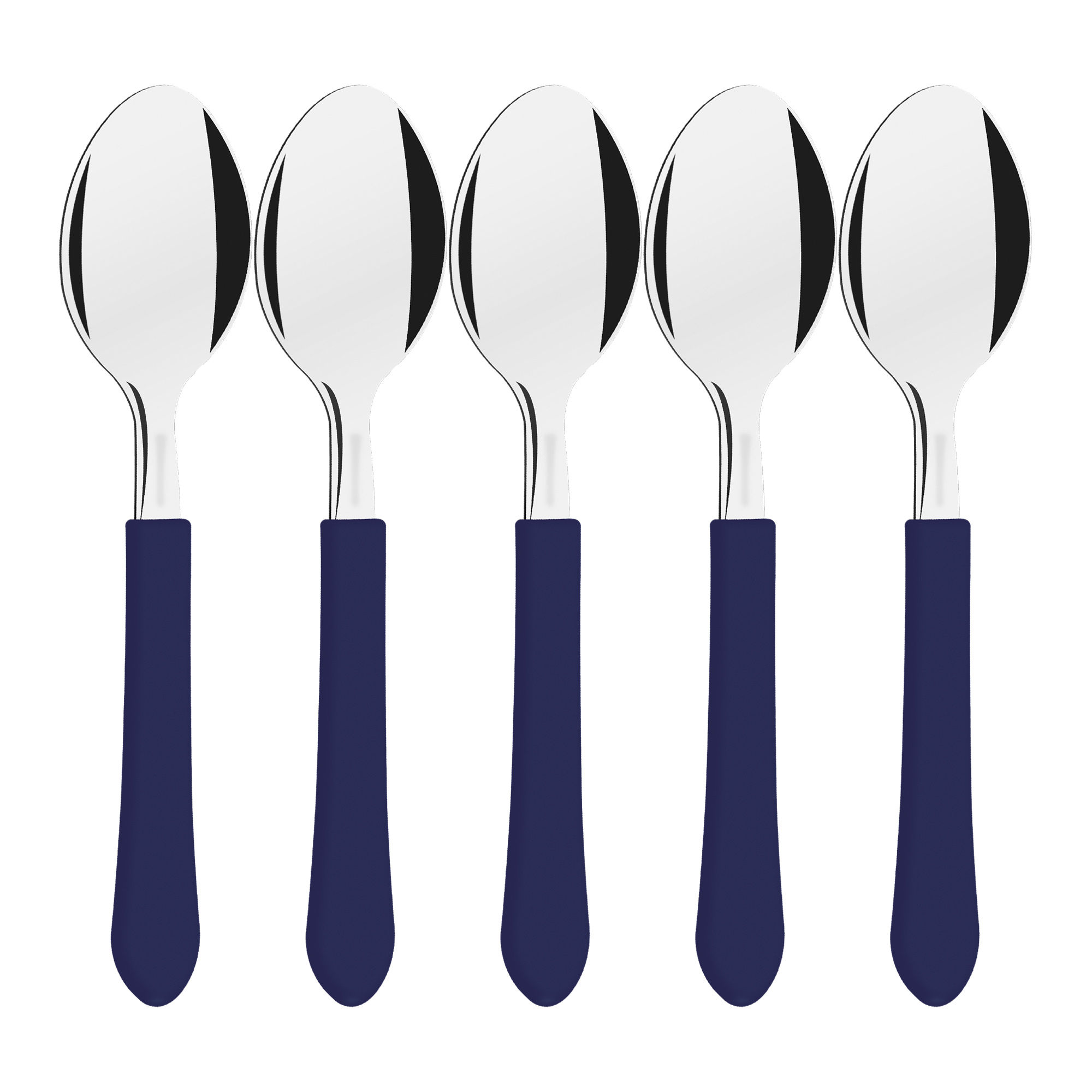 CAIXA DE COLHER DE MESA AÇO INOX LEME AZUL OCEANO 6 PEÇAS TRAMONTINA