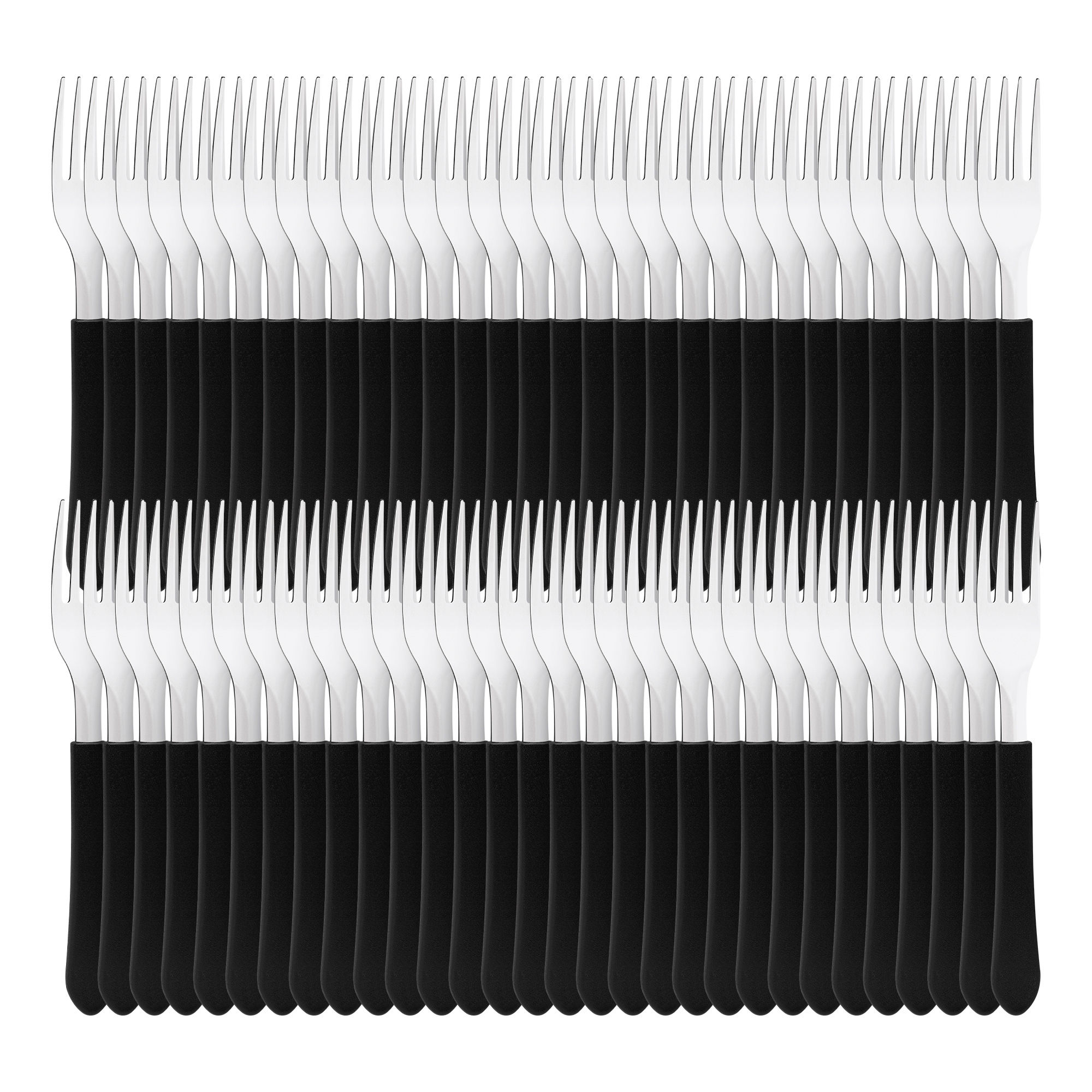 CAIXA DE GARFO DE MESA AÇO INOX LEME PRETO 60 PEÇAS TRAMONTINA