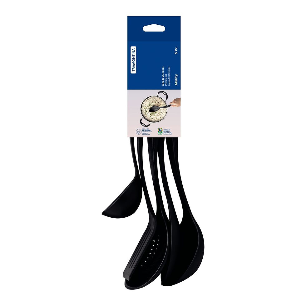 Miniatura: JOGO UTENSILIO NYLON 5PC ABILITY PRETO TRAMONTINA