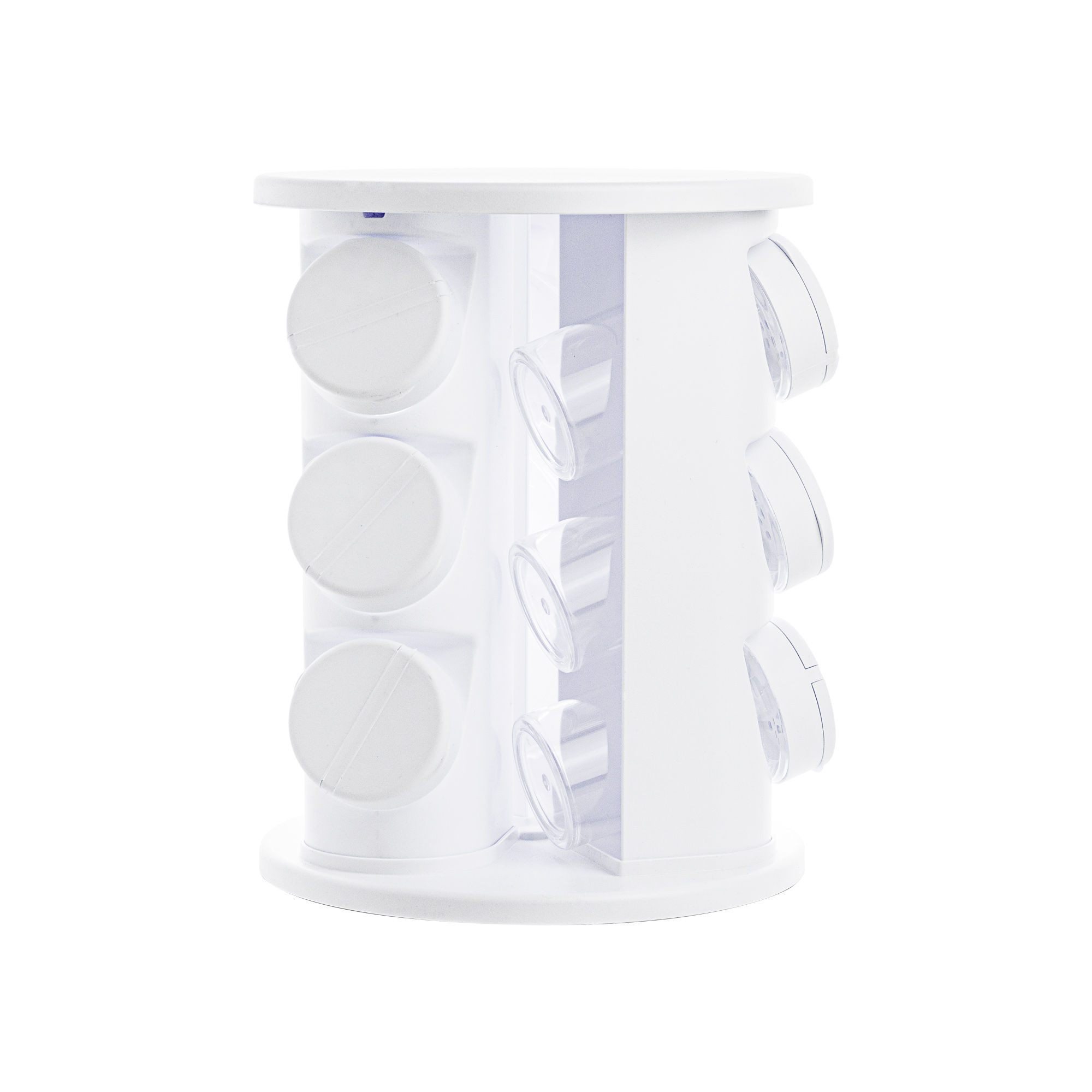 ORGANIZADOR PORTA-CONDIMENTOS 9 POTES BRANCO BASE GIRATÓRIA ECO 180ml UNITERMI