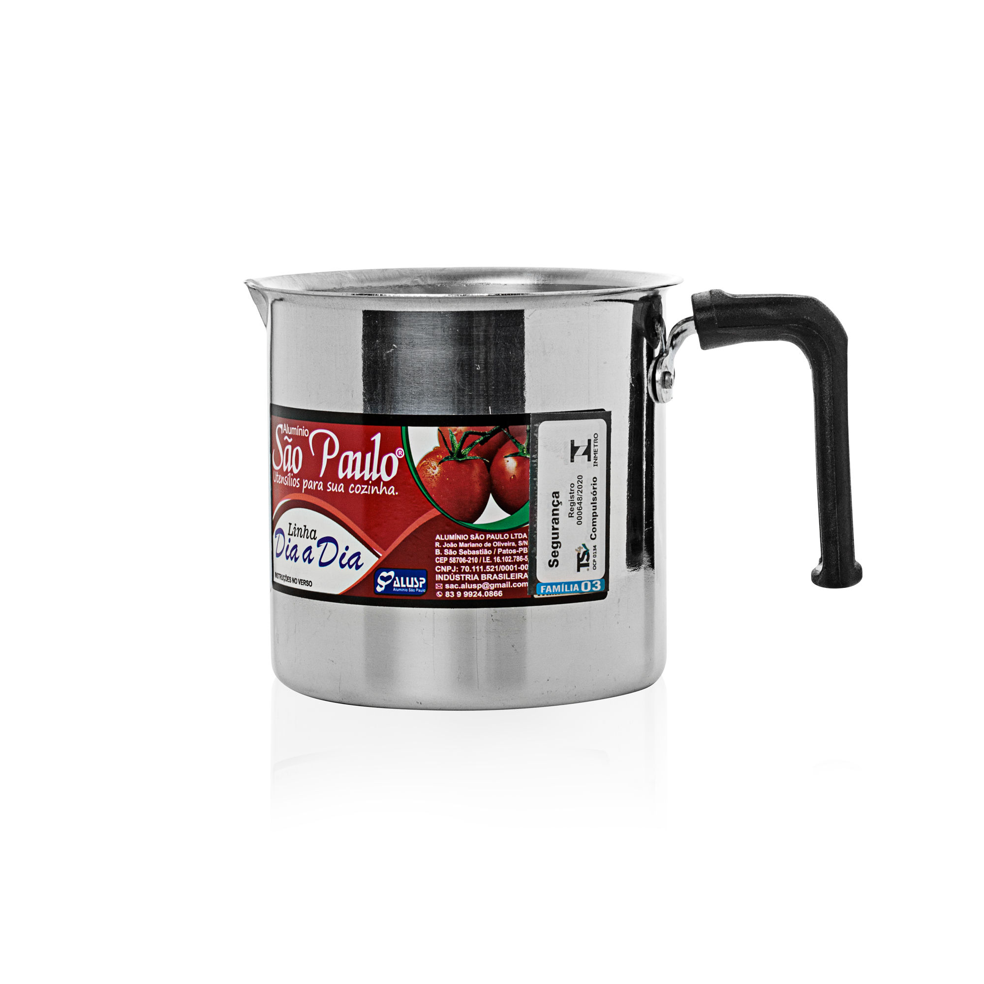 CANECÃO FERVEDOR LUXO POLIDO 2,6L Nº15 ALUMÍNIO SÃO PAULO