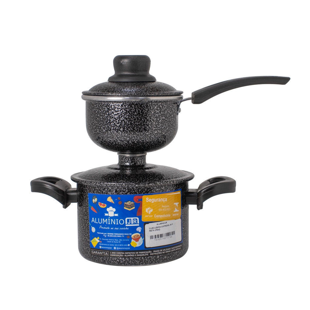 [A] CUSCUZEIRA EXPRESSO CRAQUEADA ALUMÍNIO JR