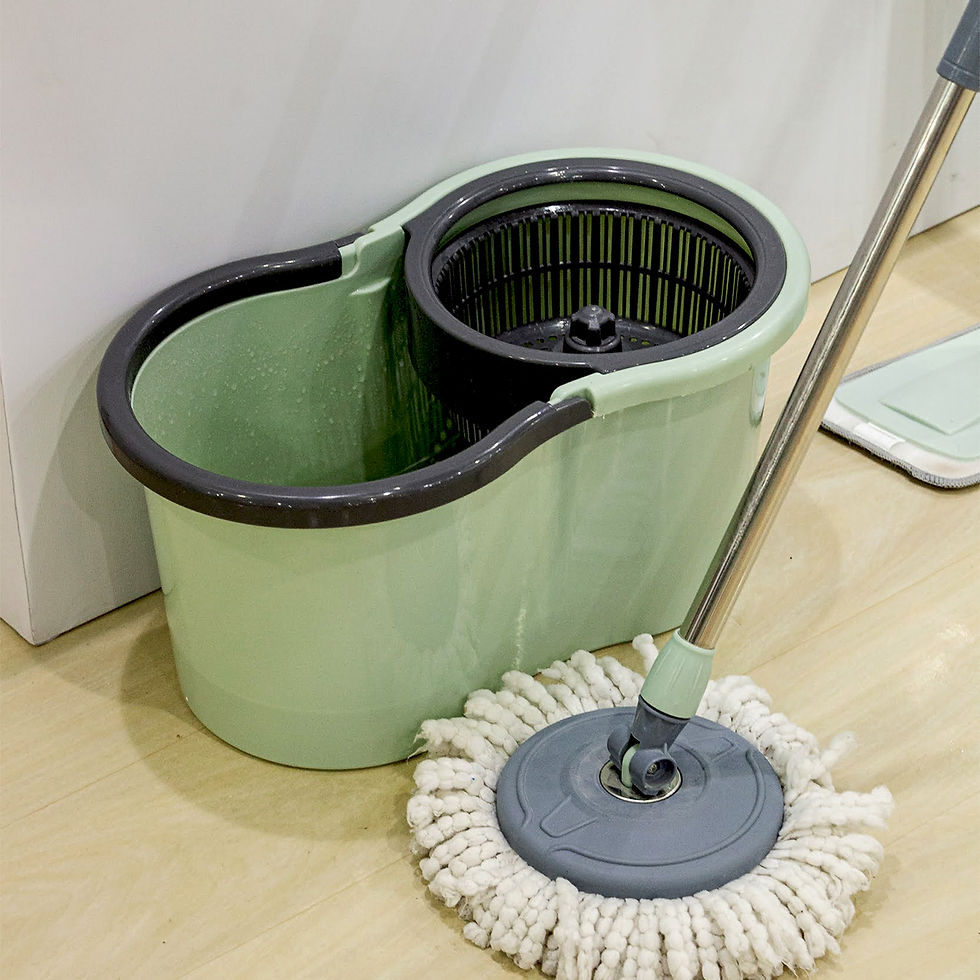 Miniatura: MOP GIRATORIO EXTENSIVEL INOX 1,16m BALDE PLASTICO 13L REFIL MICROFIBRA 90g LYOR