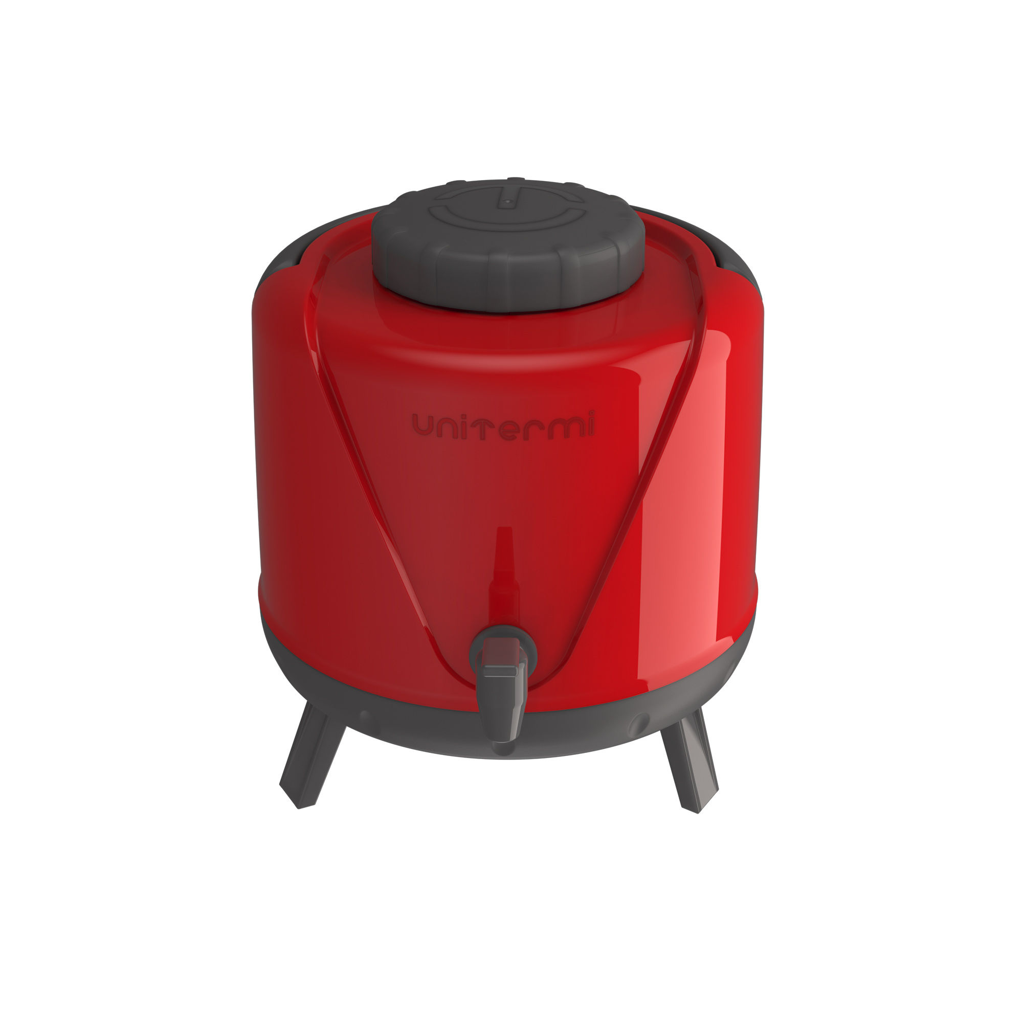 BOTIJAO AREZZO 5L COM TORNEIRA PÉ RETRÁTIL POLIURETANO VERMELHA ECO UNITERMI