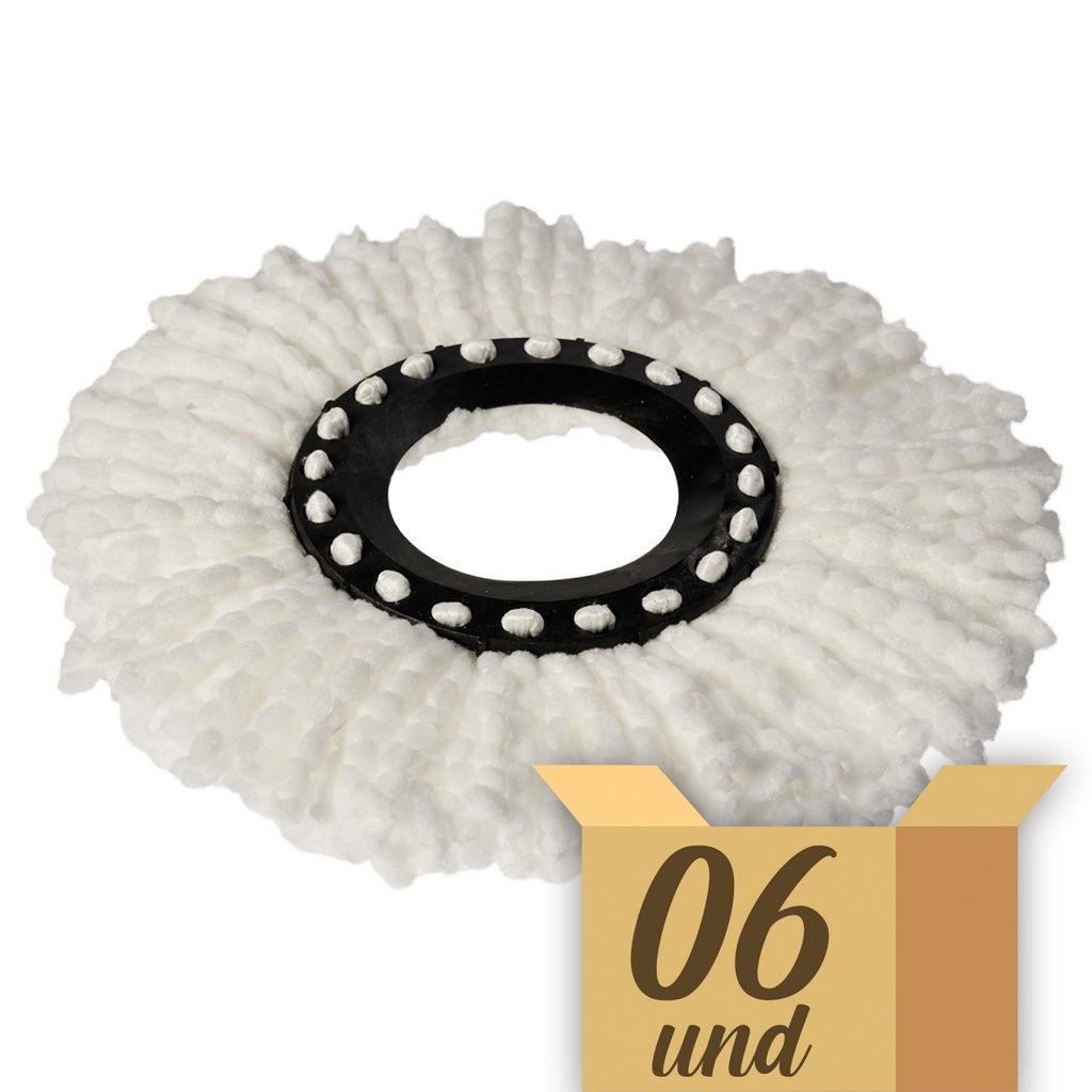 CAIXA DE REFIL MOP MICROFIBRA 16CM 1821 C/ 06 UND TOK HOUSE