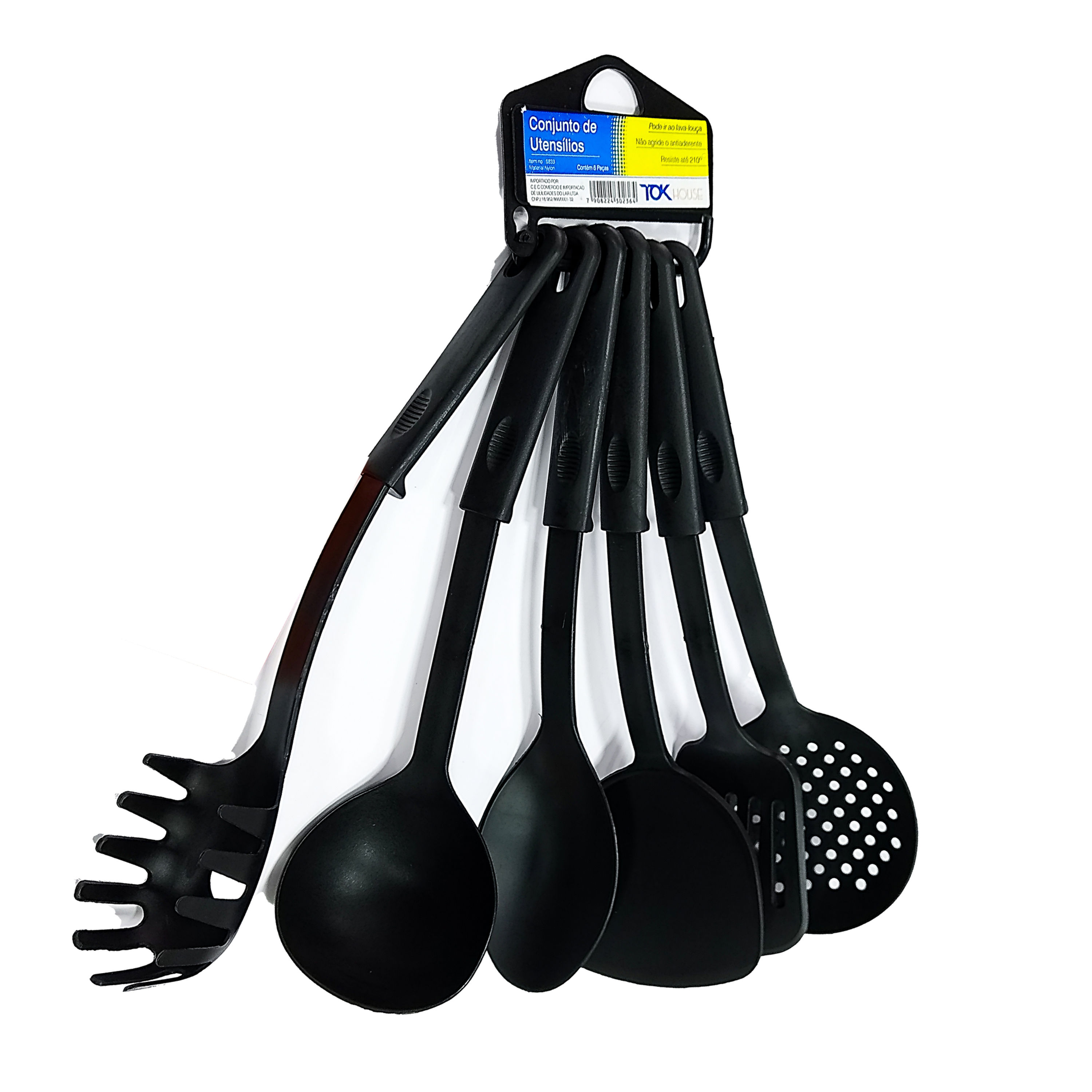 CONJUNTO DE UTENSÍLIOS 6PC NYLON 30CM TOK HOUSE