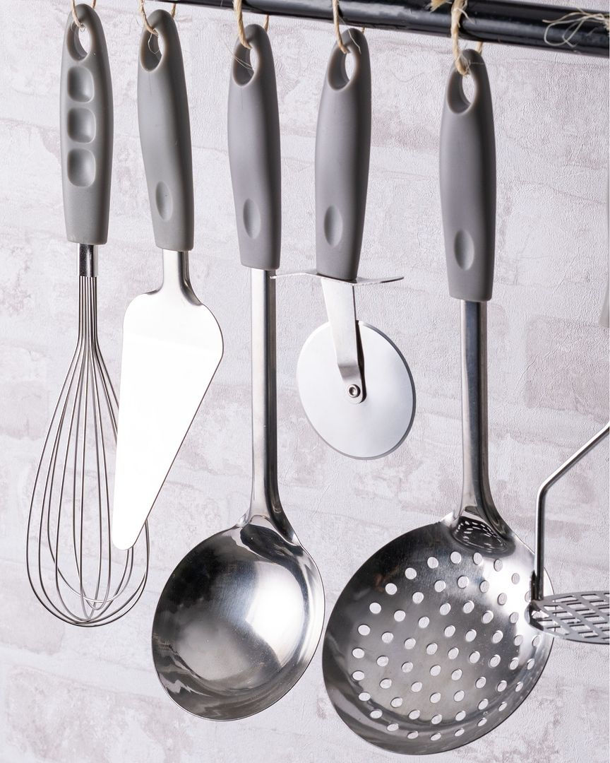 Miniatura: ESPÁTULA PA P/BOLO DE AÇO INOX C/CABO PLASTICO CINZA 25cm LYOR