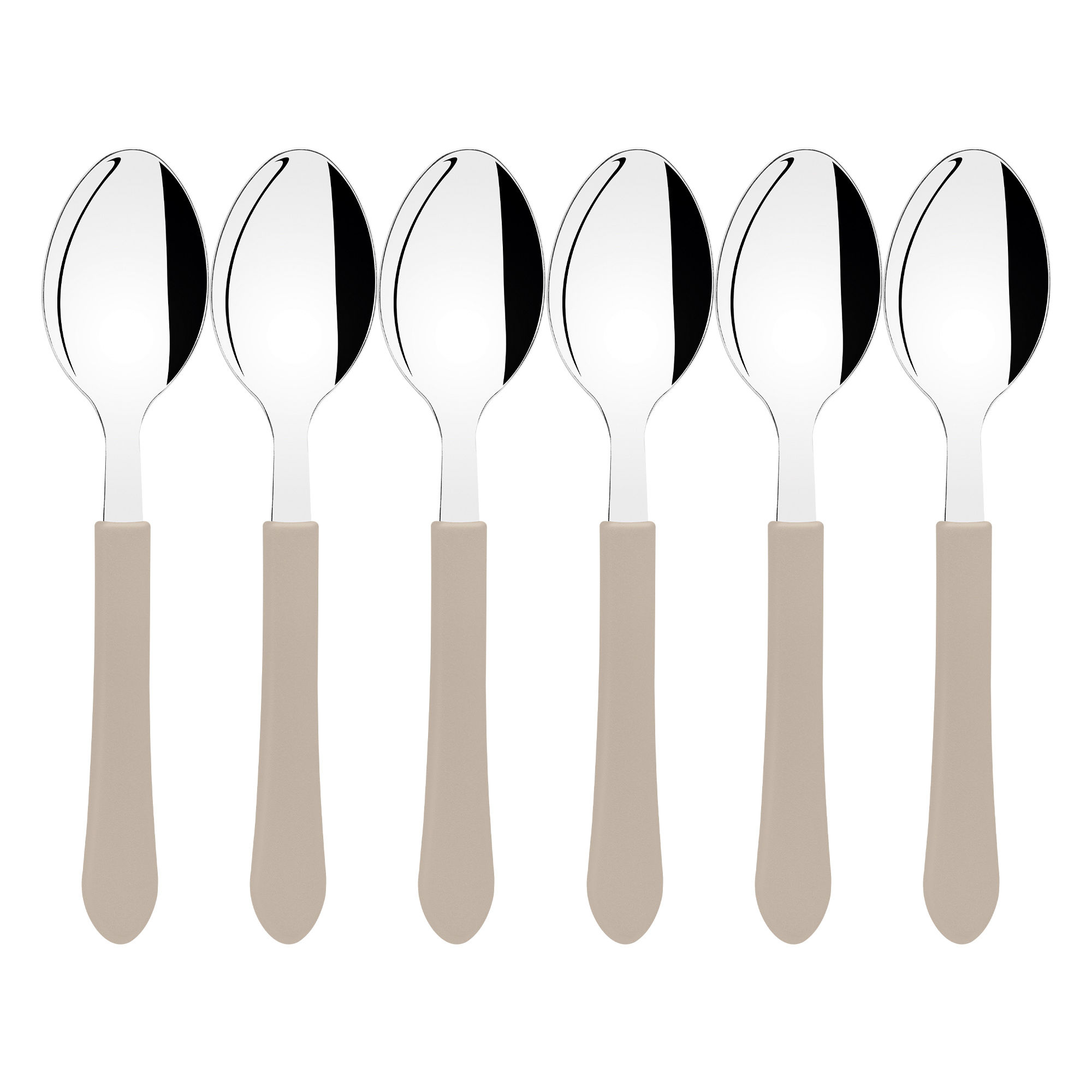 CAIXA DE COLHER DE MESA AÇO INOX LEME CINZA 6 PEÇAS TRAMONTINA