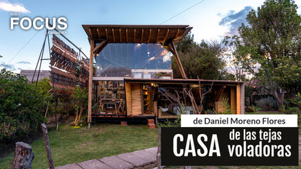 Casa de las Tejas Voladoras de Daniel Moreno Flores en Pifo, Quito, Ecuador. Artículo en Revista FOCUS Latinoamérica sobre arquitectura ecuatoriana, tejas recicladas, vivienda unifamiliar, paisaje y architecture.