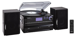 Jensen® JTA-980 3-Speed Turntable, 2-CD Recorder/Players/Cassette Player & AM/FM Radio