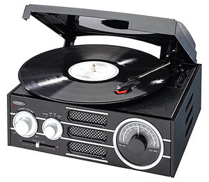 Jensen® JTA-300 3-Speed Stereo Turntable with AM/FM Radio