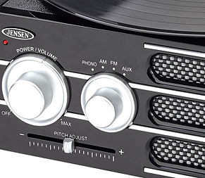 Jensen® JTA-300 3-Speed Stereo Turntable with AM/FM Radio