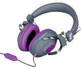 iSound® HM-260 Headphones with Mic, Volume Control & Call Button - purple