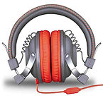 iSound® HM-260 Headphones with Mic, Volume Control & Call Button - red