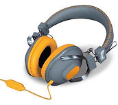 iSound® HM-260 Headphones with Mic, Volume Control & Call Button - orange