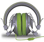 iSound® HM-260 Headphones with Mic, Volume Control & Call Button - green