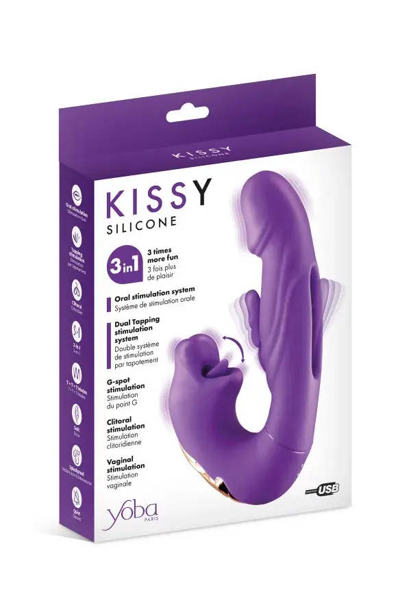 Kissy Vibromasseur rabbit 3-en-1
