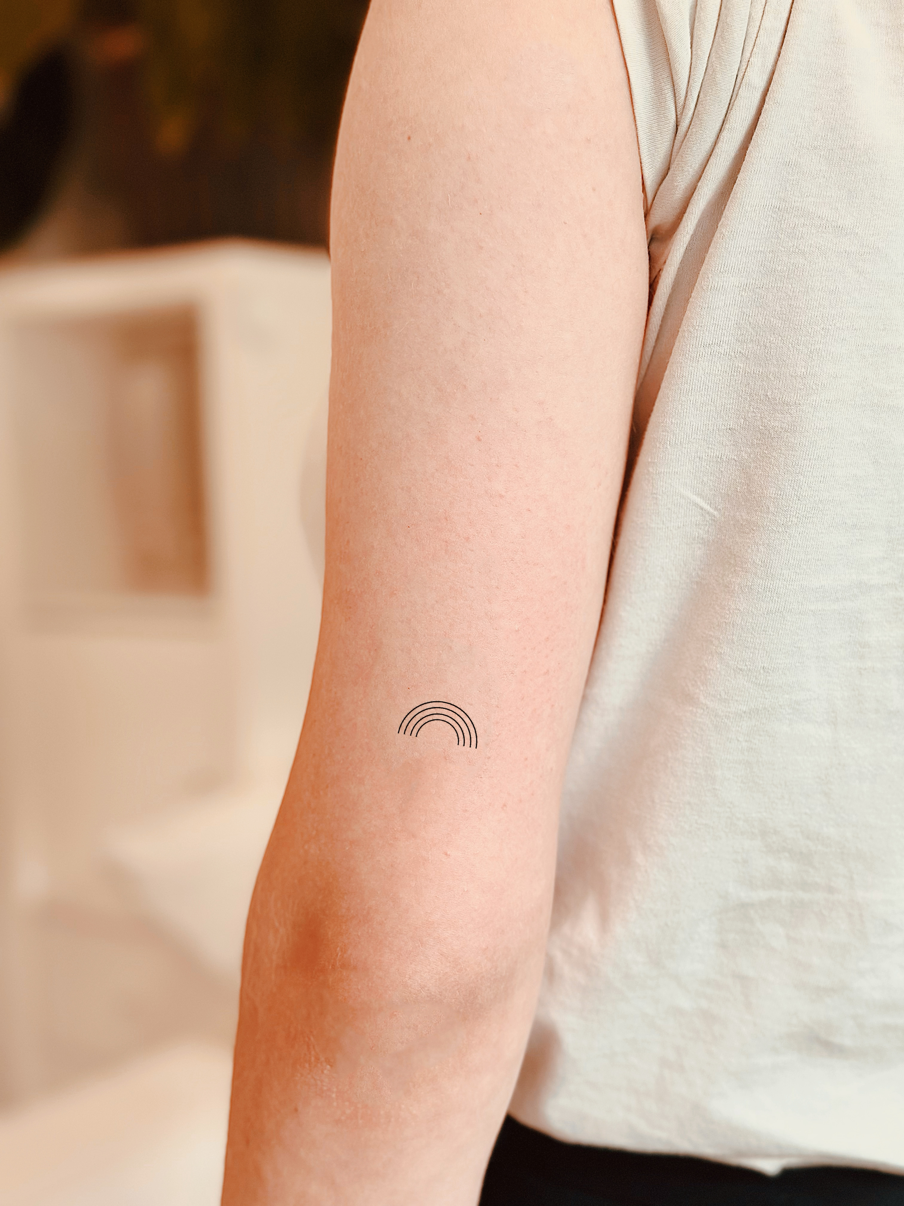 temporary tattoo, rainbow tattoo, 1-2 week tattoo