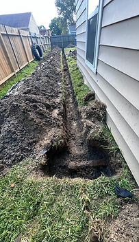Excavation of Sewer Line