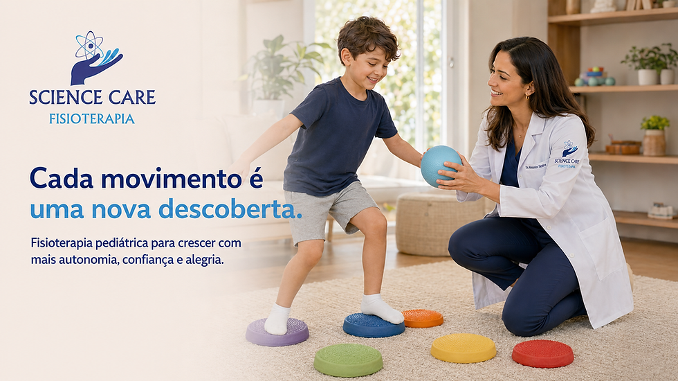 Fisioterapeuta da science care fisioterapia durante uma sessão de fisioterapia pediatrica