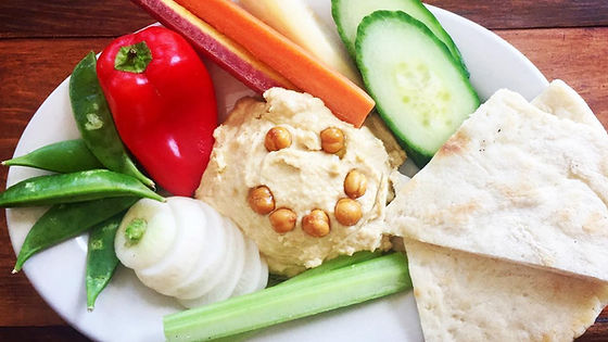 Hummus & Veggies w/ flatbread or corn chips