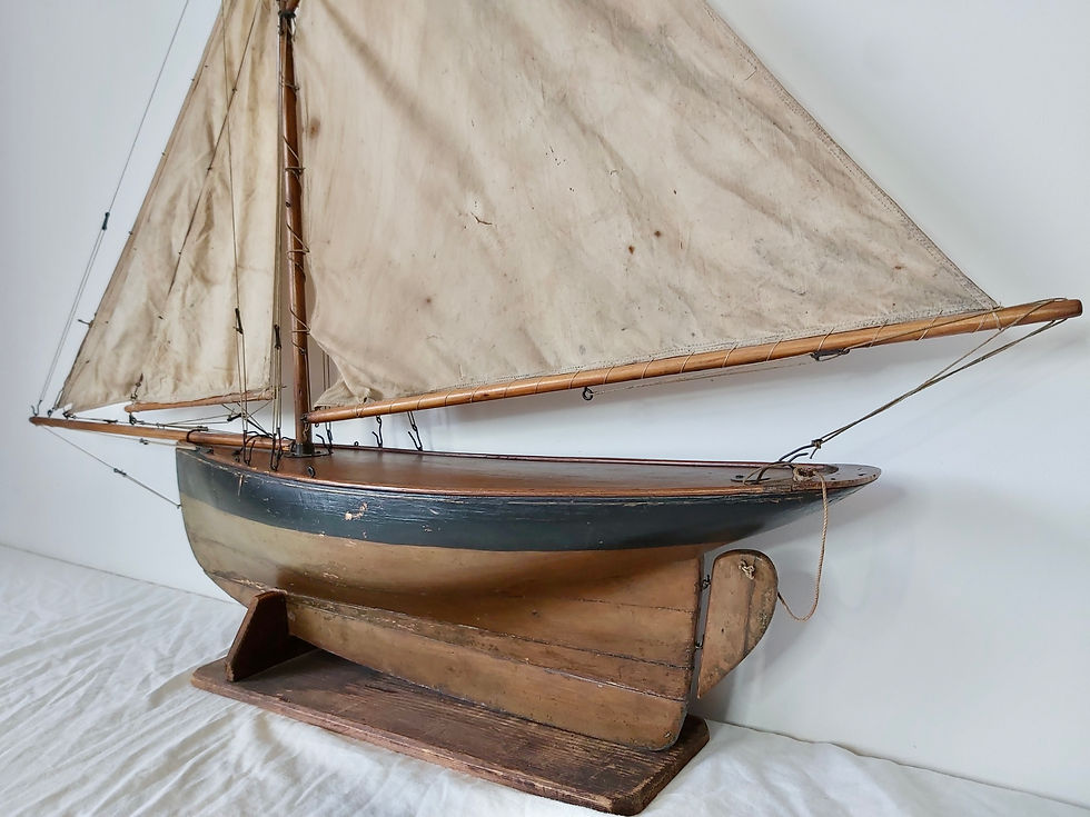 Thumbnail: gaff rigged pond yacht antiques vintage gaffer