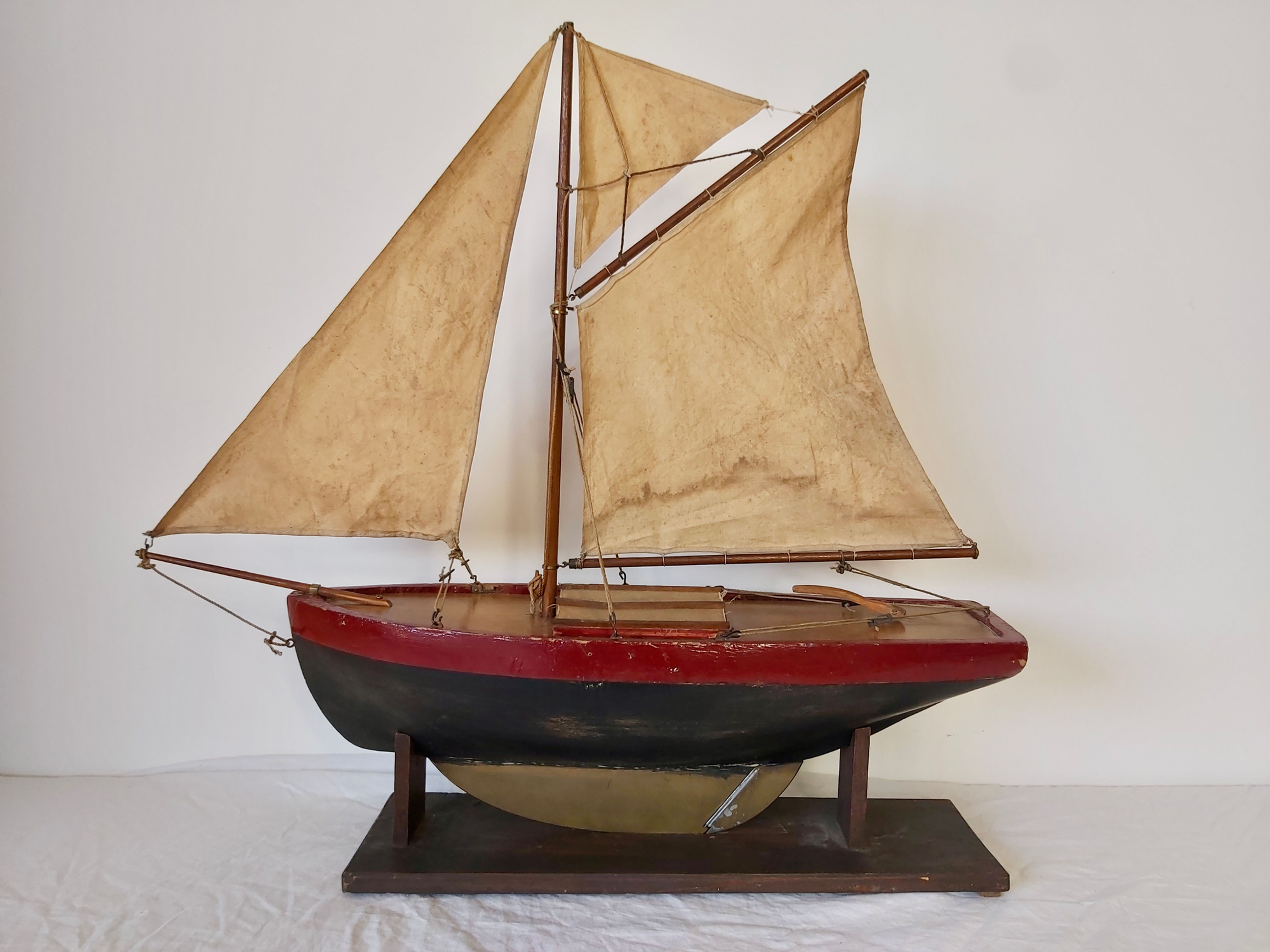 fishing boat pond yacht antiques model vintage