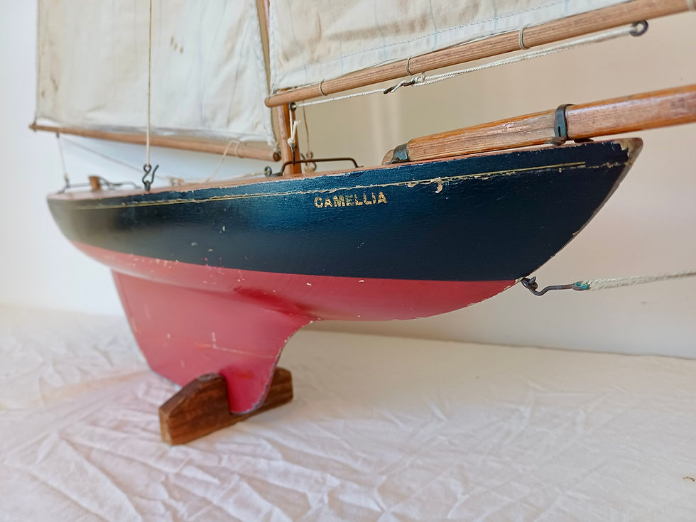 Thumbnail: hamleys pond yacht antiques model sailing boat vintage
