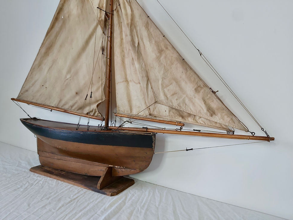Thumbnail: gaff rigged pond yacht antiques vintage gaffer