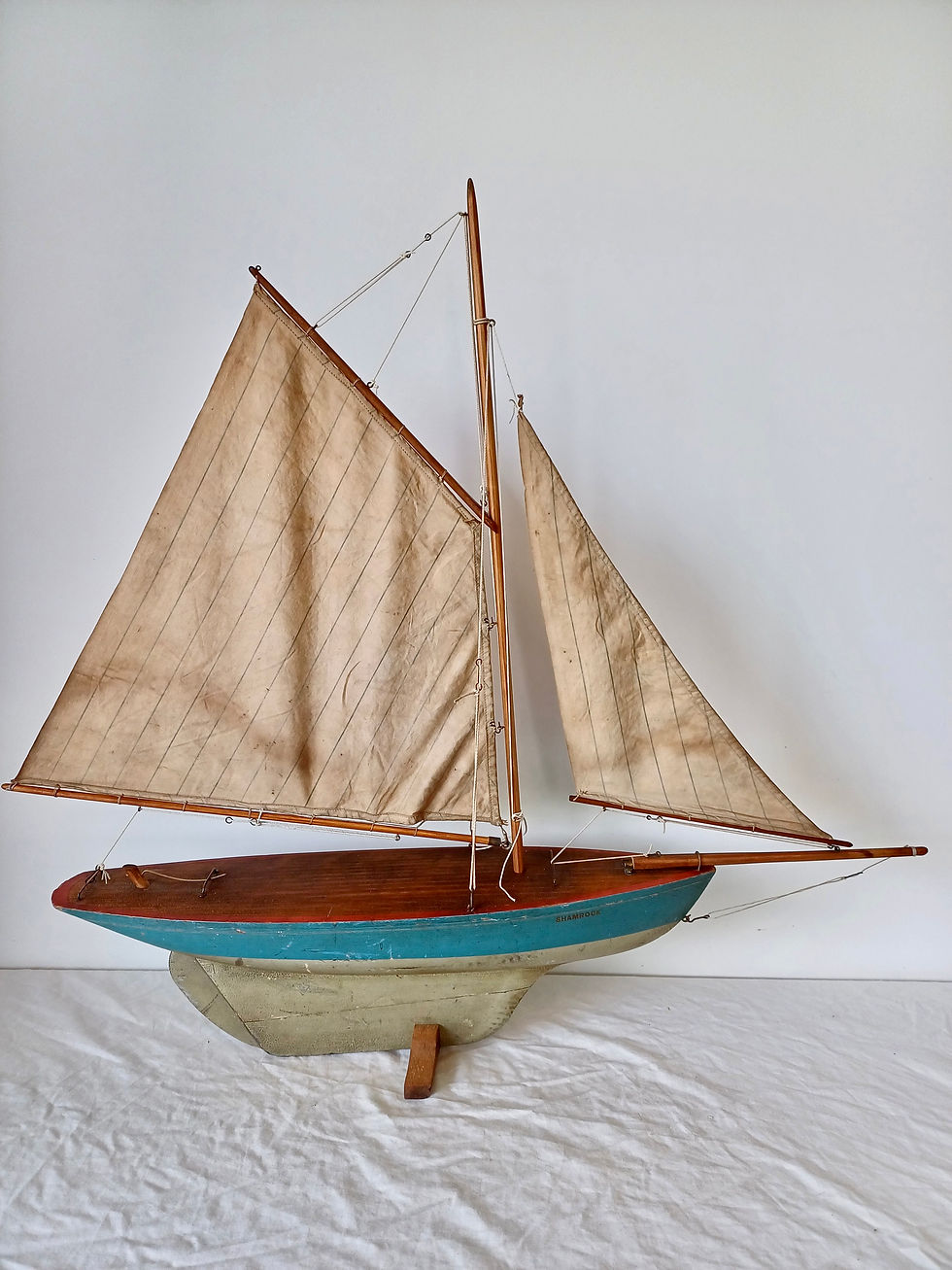 Thumbnail: hamleys pond yacht model boat vintage antique