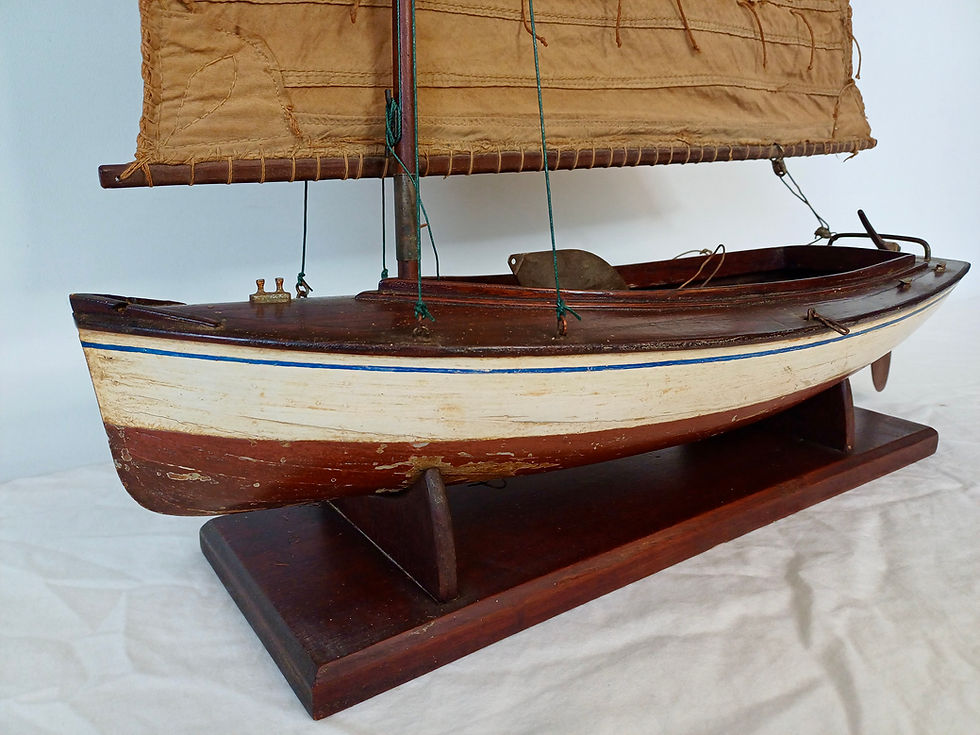 Thumbnail: norfolk broads lug dinghy pond yacht model boat antique vintage