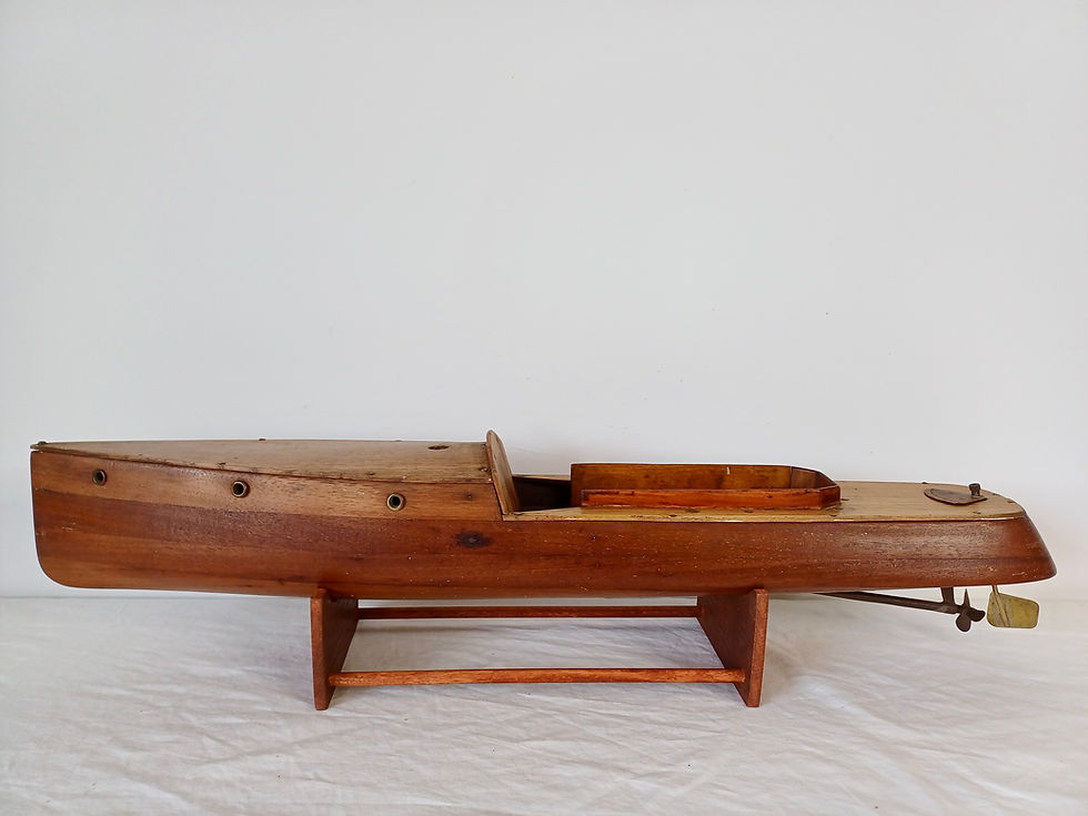 Thumbnail: pond yacht antiques vintage model boat river launch thames