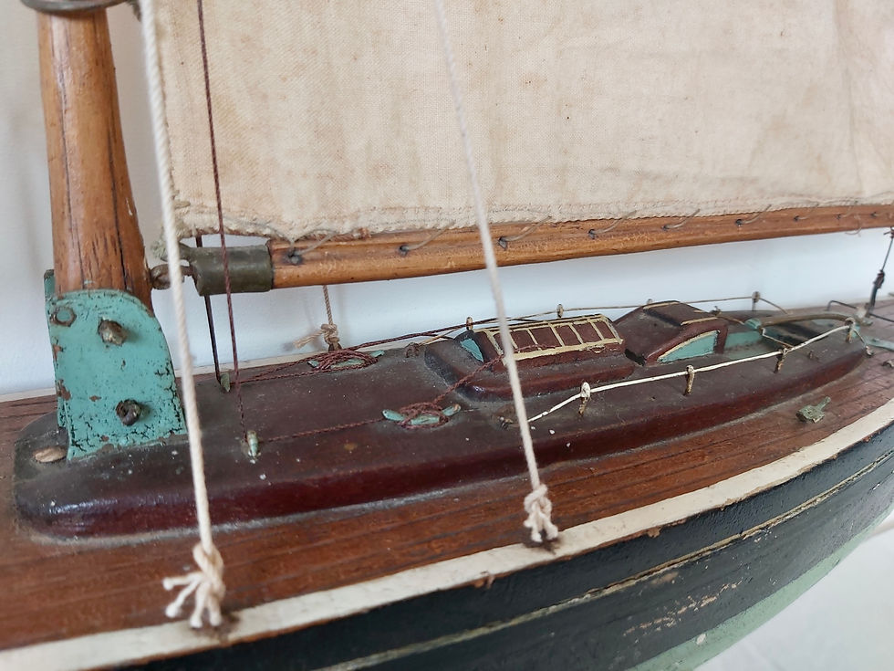 Thumbnail: decorative vintage pond yacht antiques